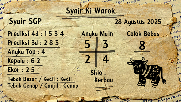 Syair Ki Warok - Syair SGP